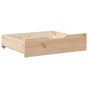Bettschubladen Kiefer Massivholz, 2er-Set