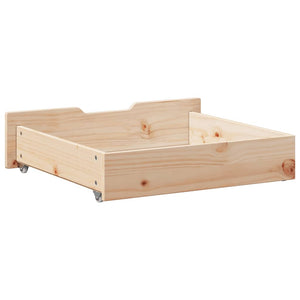 Bettschubladen Kiefer Massivholz, 2er-Set