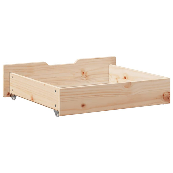Bettschubladen Kiefer Massivholz, 2er-Set