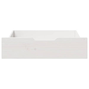 Bettschubladen 2er Set Kiefer Massivholz Weiß