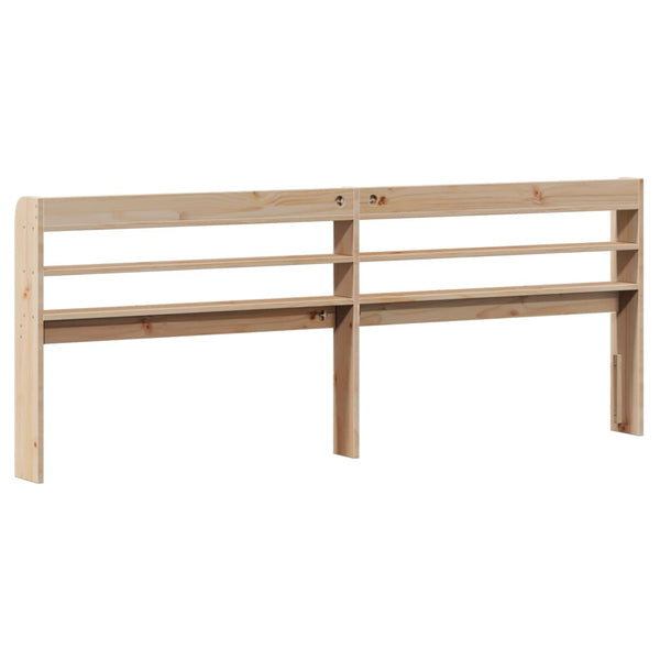 Kopfteil 200 cm Kiefer Massivholz mit Ablagen