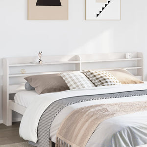 Kopfteil Weiß 200 cm Kiefer Massivholz