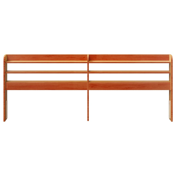 200 cm Kopfteil mit Ablagen, Kiefer Massivholz