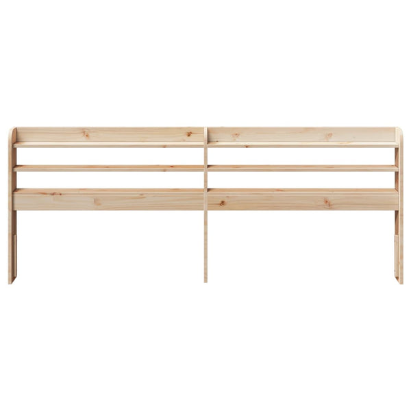 Kopfteil 180 cm Kiefer Massivholz mit Ablagen
