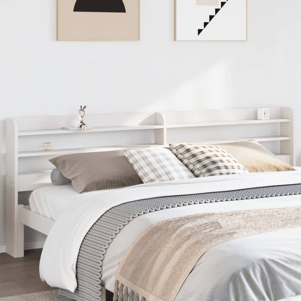 Kopfteil Weiß 180cm Kiefer Massivholz