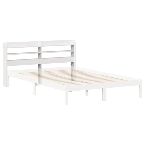 Kopfteil Weiß 160 cm Kiefer Massivholz