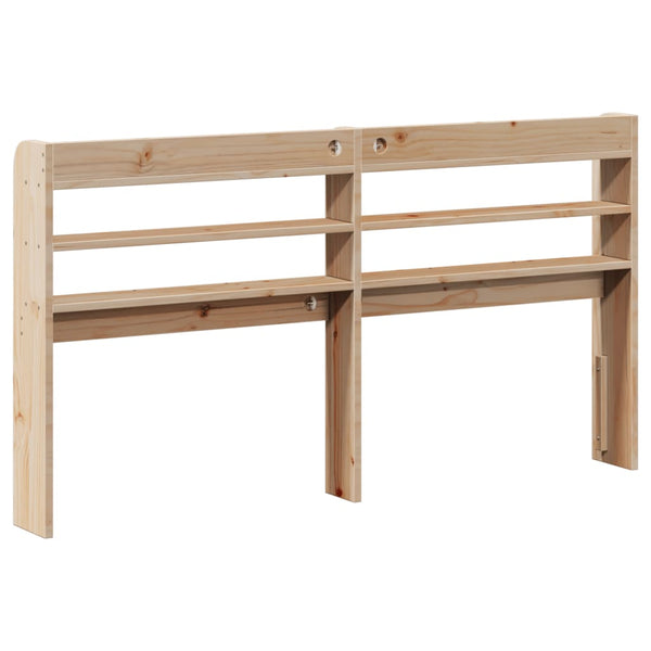 Kopfteil 150 cm Kiefer Massivholz mit Ablagen
