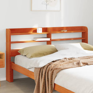 Kopfteil mit Ablagen 150 cm Kiefer Massivholz