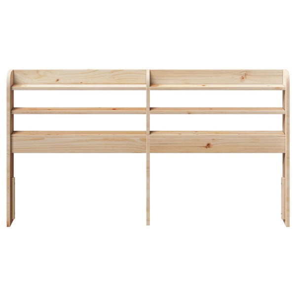 Kopfteil 140 cm Kiefer Massivholz mit Ablagen