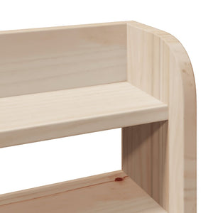 Kopfteil 140 cm Kiefer Massivholz mit Ablagen