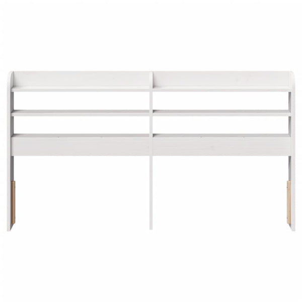 Weißes Kopfteil 120 cm mit Ablagen