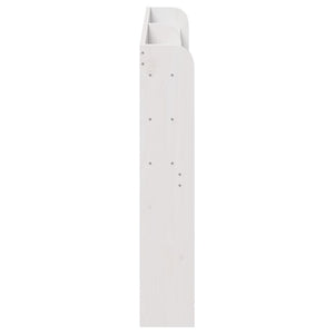 Weißes Kopfteil 120 cm mit Ablagen