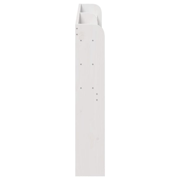 Weißes Kopfteil 120 cm mit Ablagen