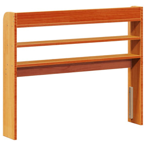 Kopfteil mit Ablagen, Wachsbraun, 100cm