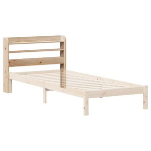 Kopfteil 75 cm Kiefer Massivholz mit Ablagen