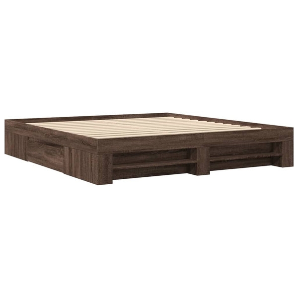 Bettgestell 180x200 cm Braun Eichen-Optik