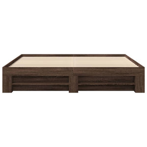Bettgestell 180x200 cm Braun Eichen-Optik
