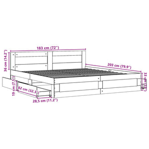 Bettgestell Weiß 180x200 cm Ohne Matratze