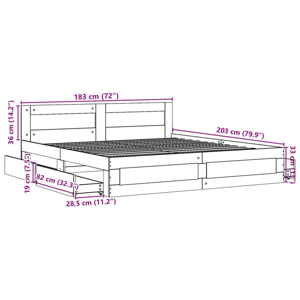 Bettgestell Weiß 180x200 cm Ohne Matratze
