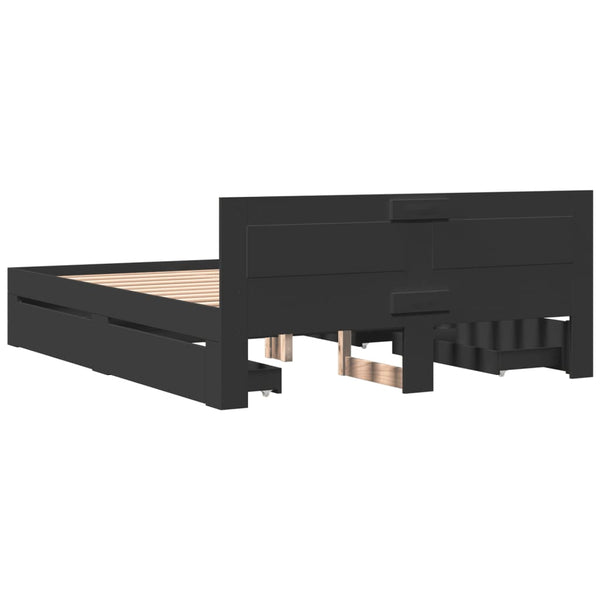 Bettgestell Schwarz 160x200 cm ohne Matratze