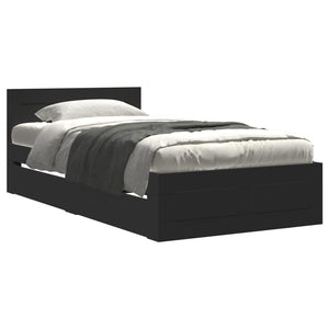 Bettgestell Schwarz 100x200 cm