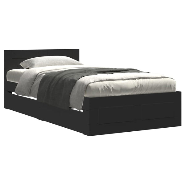 Bettgestell Schwarz 100x200 cm