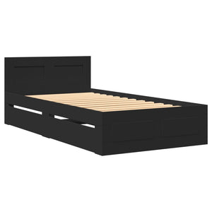 Bettgestell Schwarz 100x200 cm