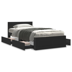 Bettgestell Schwarz 100x200 cm
