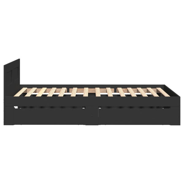 Bettgestell Schwarz 100x200 cm
