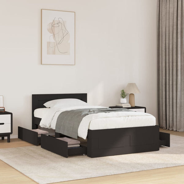 Bettgestell Schwarz 100x200 cm