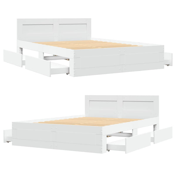 Bettgestell Weiß 120x190 cm ohne Matratze