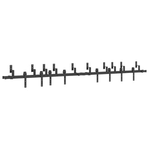 Schiebetürbeschlag Set 305 cm Stahl Schwarz