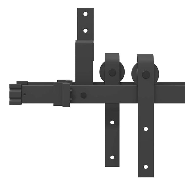 Schiebetürbeschlag Set 305 cm Stahl Schwarz
