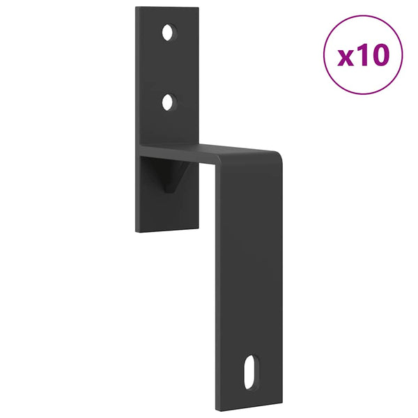 Schiebetürbeschlag Set 305 cm Stahl Schwarz