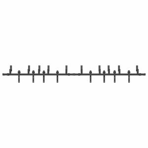Schiebetürbeschlag Set 305 cm Stahl Schwarz