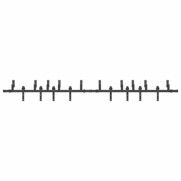 Schiebetürbeschlag Set 305 cm Stahl Schwarz