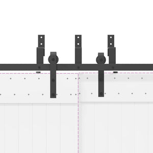 Schiebetürbeschlag Set 305 cm Stahl Schwarz