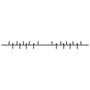 Schiebetürbeschlag Set 427 cm Schwarz