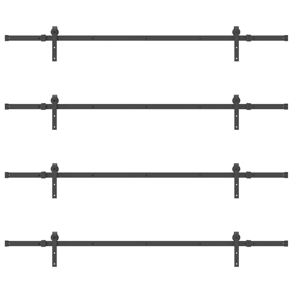 Schiebetürbeschlag Set 427 cm Schwarz
