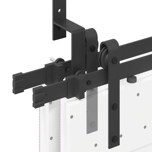 Schiebetürbeschlag Set 427 cm Schwarz