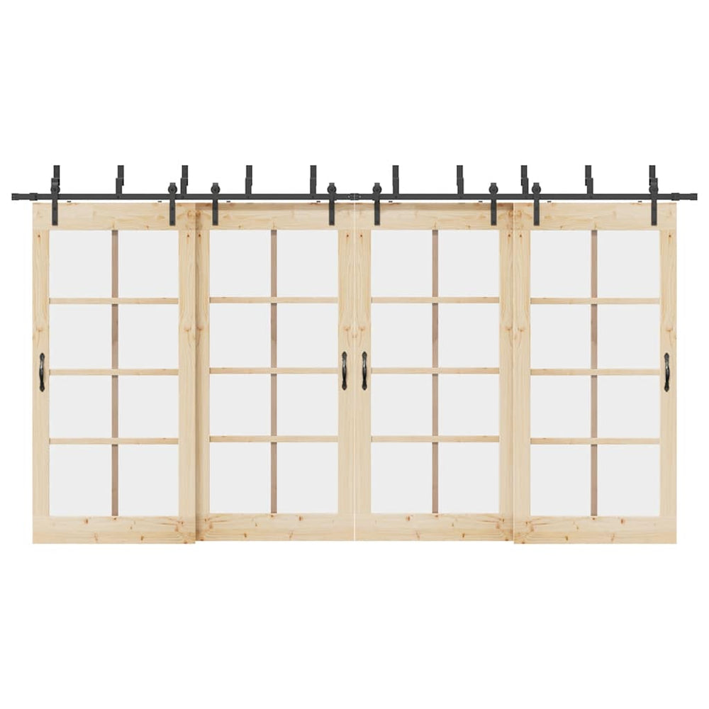 Schiebetürbeschlag Set 427 cm Schwarz