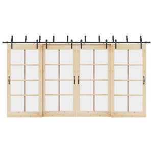 Schiebetürbeschlag Set 427 cm Schwarz