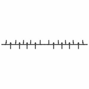 Schiebetürbeschlag Set 366 cm Stahl Schwarz