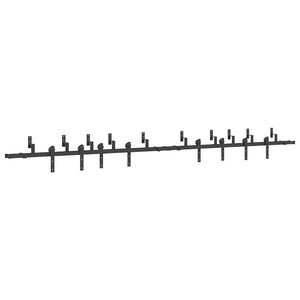 Schiebetürbeschlag Set 400 cm Stahl Schwarz