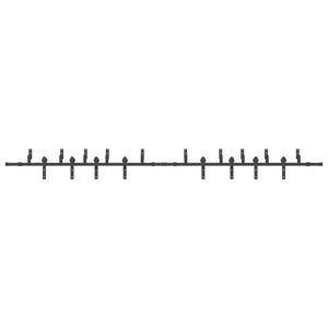 Schiebetürbeschlag Set 400 cm Stahl Schwarz