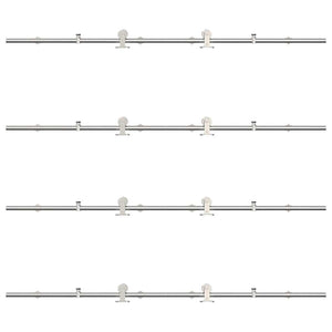 Schiebetür-Beschlagsatz 400cm Edelstahl