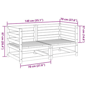 vidaXL Ensemble de canapés de jardin 2 pcs Bois de pin massif