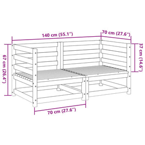 vidaXL Ensemble de canapés de jardin 2 pcs en pin imprégné