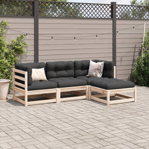 4-tlg. Garten Sofagarnitur Kiefer Massivholz