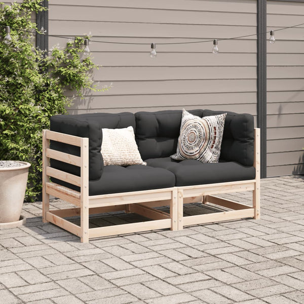 2-tlg. Garten Sofagarnitur Kiefer Massivholz